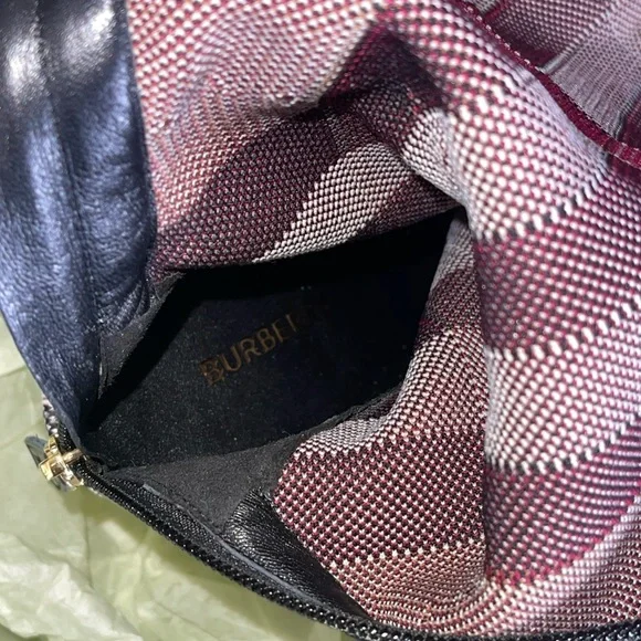 NIB Burberry 36 Anita Knit Check Over-the-Knee Thigh High Stretch Boots in Brown - Picture 16 of 17